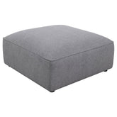 Best Furniture Outlet - Coaster - Jennifer Square Upholstered Ottoman Grey - 551596
