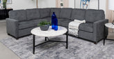 Best Furniture Outlet - Coaster - Georgina 4-piece Upholstered Modular Sectional Steel Grey - 551701-SET