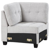 Best Furniture Outlet - Coaster - Georgina Upholstered Corner Chair Steel Beige - 551706