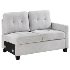 Best Furniture Outlet - Coaster - Georgina Upholstered RAF Chair Steel Beige - 551708RAF