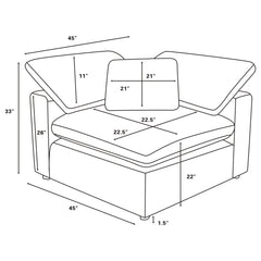 Raleigh 5-piece Boucle Upholstered Modular Sectional Ivory