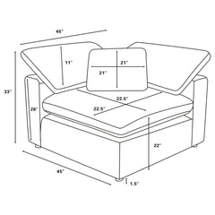 Raleigh 6-piece Boucle Upholstered Modular Sectional Ivory