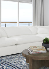 Raleigh Boucle Upholstered Armless Chair Ivory