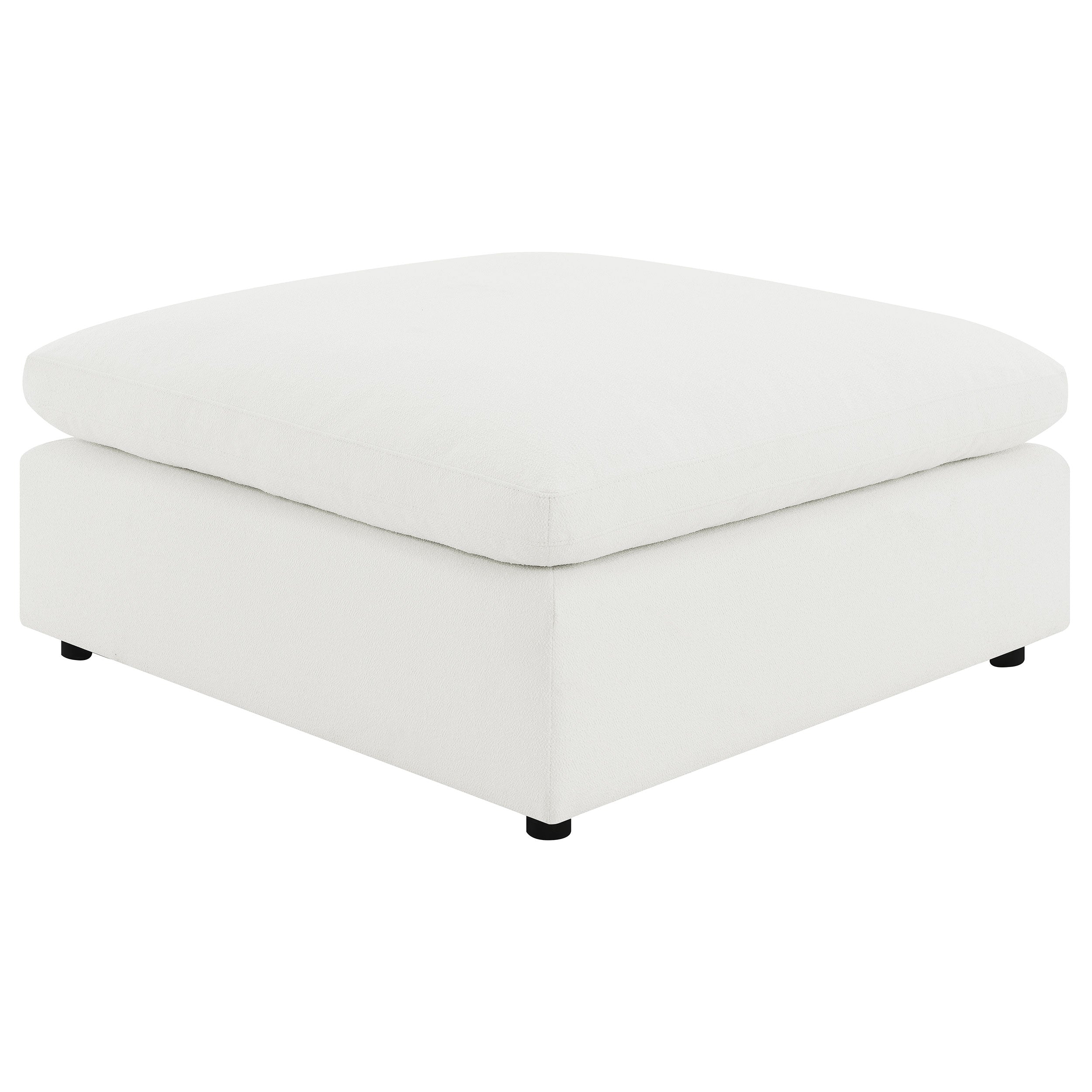 Best Furniture Outlet - Coaster - Raleigh Boucle Upholstered Ottoman Ivory - 551753