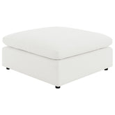 Best Furniture Outlet - Coaster - Raleigh Boucle Upholstered Ottoman Ivory - 551753