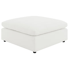 Best Furniture Outlet - Coaster - Raleigh Boucle Upholstered Ottoman Ivory - 551753