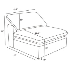 Raleigh 5-piece Boucle Upholstered Modular Sectional Grey