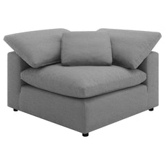 Best Furniture Outlet - Coaster - Raleigh Boucle Upholstered Corner Chair Grey - 551755