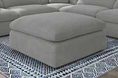 Raleigh Boucle Upholstered Ottoman Grey