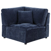 Best Furniture Outlet - Coaster - Atlantic Corduroy Upholstered Corner Chair Blue - 551822