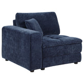 Best Furniture Outlet - Coaster - Atlantic Corduroy Upholstered LAF Arm Chair Blue - 551824LAF