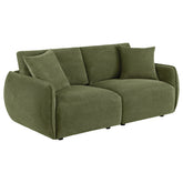 Best Furniture Outlet - Coaster - Elysia Fabric Upholstered Modular Lounge Loveseat Green - 551895-LOVE