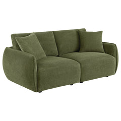 Best Furniture Outlet - Coaster - Elysia Fabric Upholstered Modular Lounge Loveseat Green - 551895-LOVE
