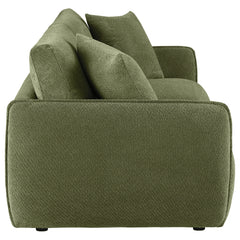 Elysia Fabric Upholstered Modular Lounge Loveseat Green