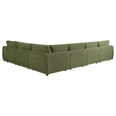Elysia 6-piece Fabric Upholstered Modular Sectional Sofa Green