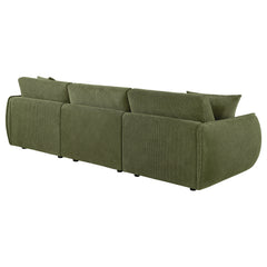 Elysia Fabric Upholstered Modular Lounge Sofa Green