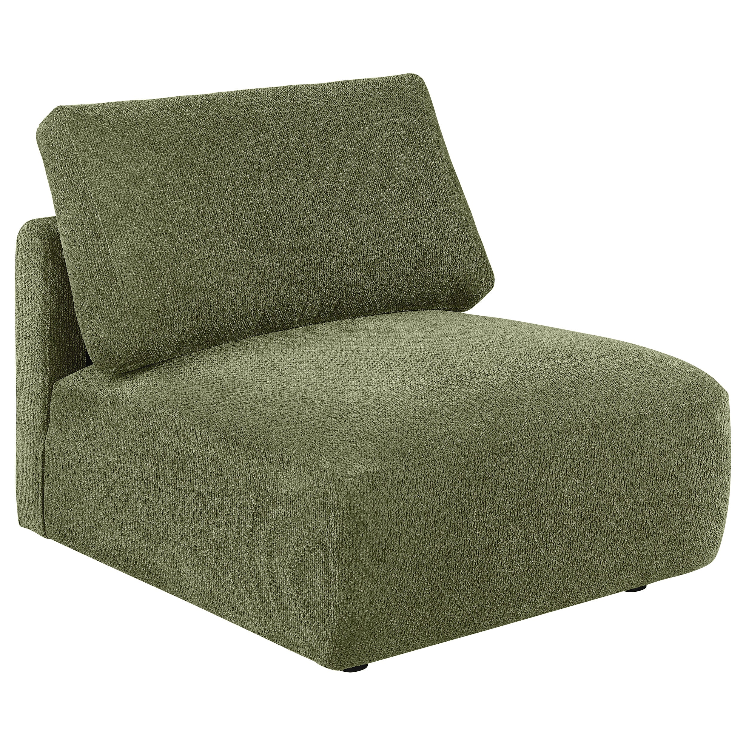 Best Furniture Outlet - Coaster - Elysia Fabric Upholstered Modular Armless Chair Green - 551895