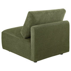Elysia Fabric Upholstered Modular Armless Chair Green