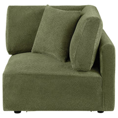 Elysia Fabric Upholstered Modular Corner Chair Green