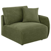 Best Furniture Outlet - Coaster - Elysia Fabric Upholstered Modular RAF Chair Green - 551898RAF