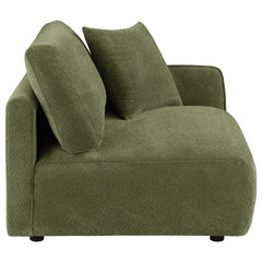 Elysia Fabric Upholstered Modular RAF Chair Green