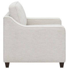 Christine 3-piece Upholstered Sloped Arm Sofa Set Beige