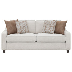 Christine Upholstered Sloped Arm Sofa Beige