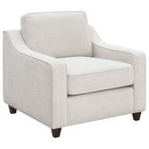 Best Furniture Outlet - Coaster - Christine Upholstered Sloped Arm Accent Chair Beige - 552063