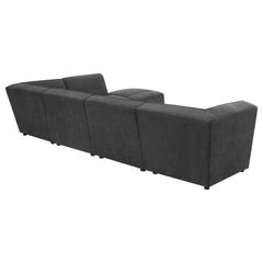 Sunny Upholstered Corner Chair Dark Charcoal