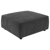 Best Furniture Outlet - Coaster - Sunny Square Upholstered Ottoman Dark Charcoal - 552083