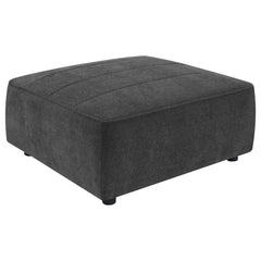 Best Furniture Outlet - Coaster - Sunny Square Upholstered Ottoman Dark Charcoal - 552083