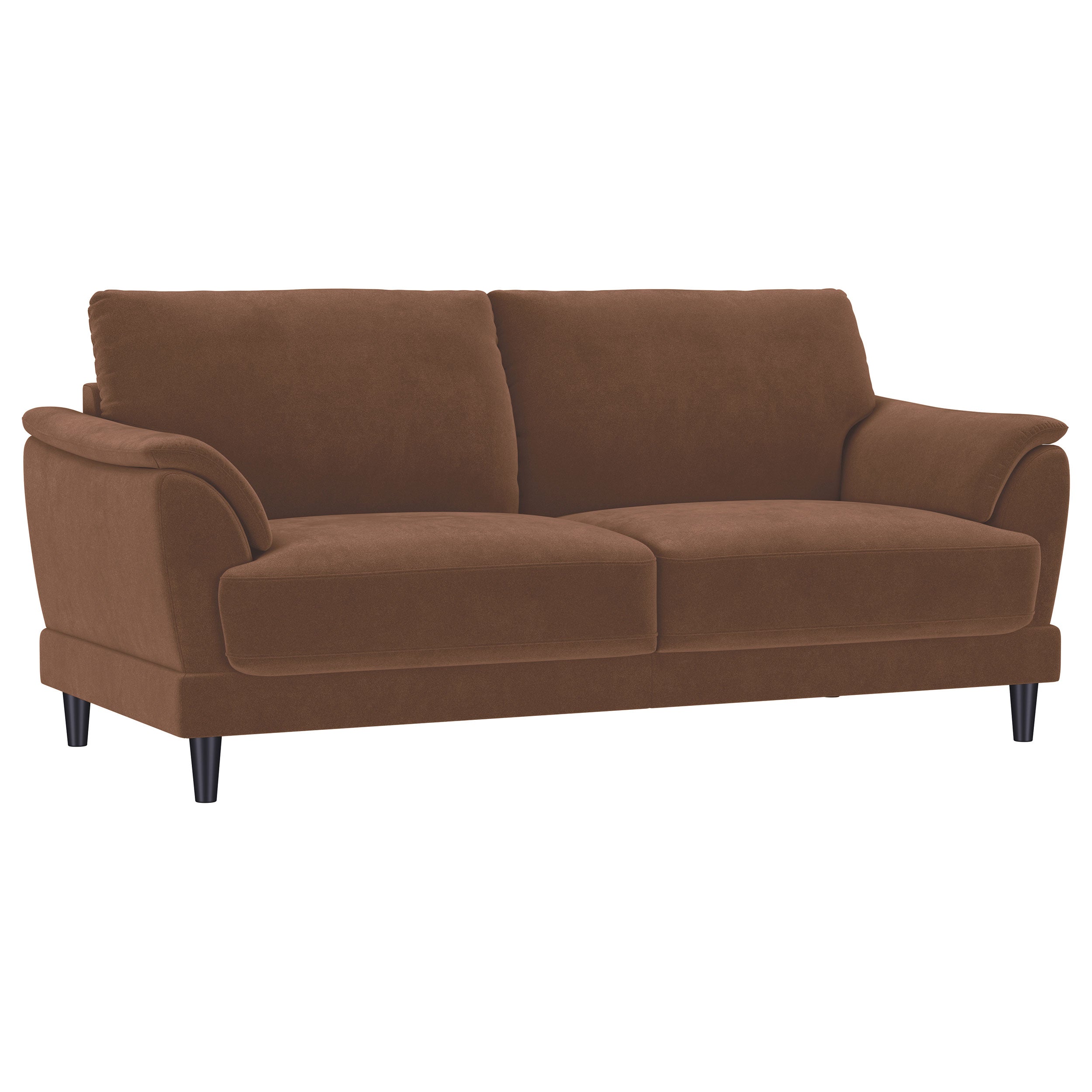 Best Furniture Outlet - Coaster - Selma Velvet Upholstered Crescent Arm Sofa Rust - 552101