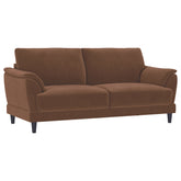 Best Furniture Outlet - Coaster - Selma Velvet Upholstered Crescent Arm Sofa Rust - 552101