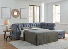 Best Furniture Outlet - Ashley Furniture - Marleton Sectional - 2-Piece Sleeper Sectional with Chaise / Denim - 55303S4