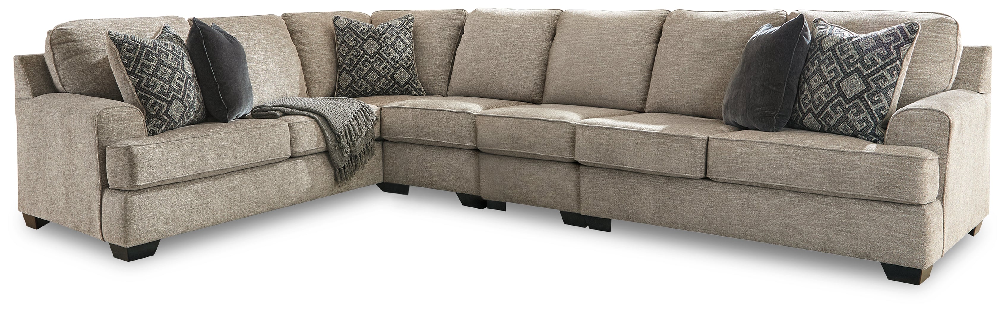 Best Furniture Outlet - Ashley Furniture - Bovarian Sectional - LAF 4-Piece Sectional / Stone - 56103S6
