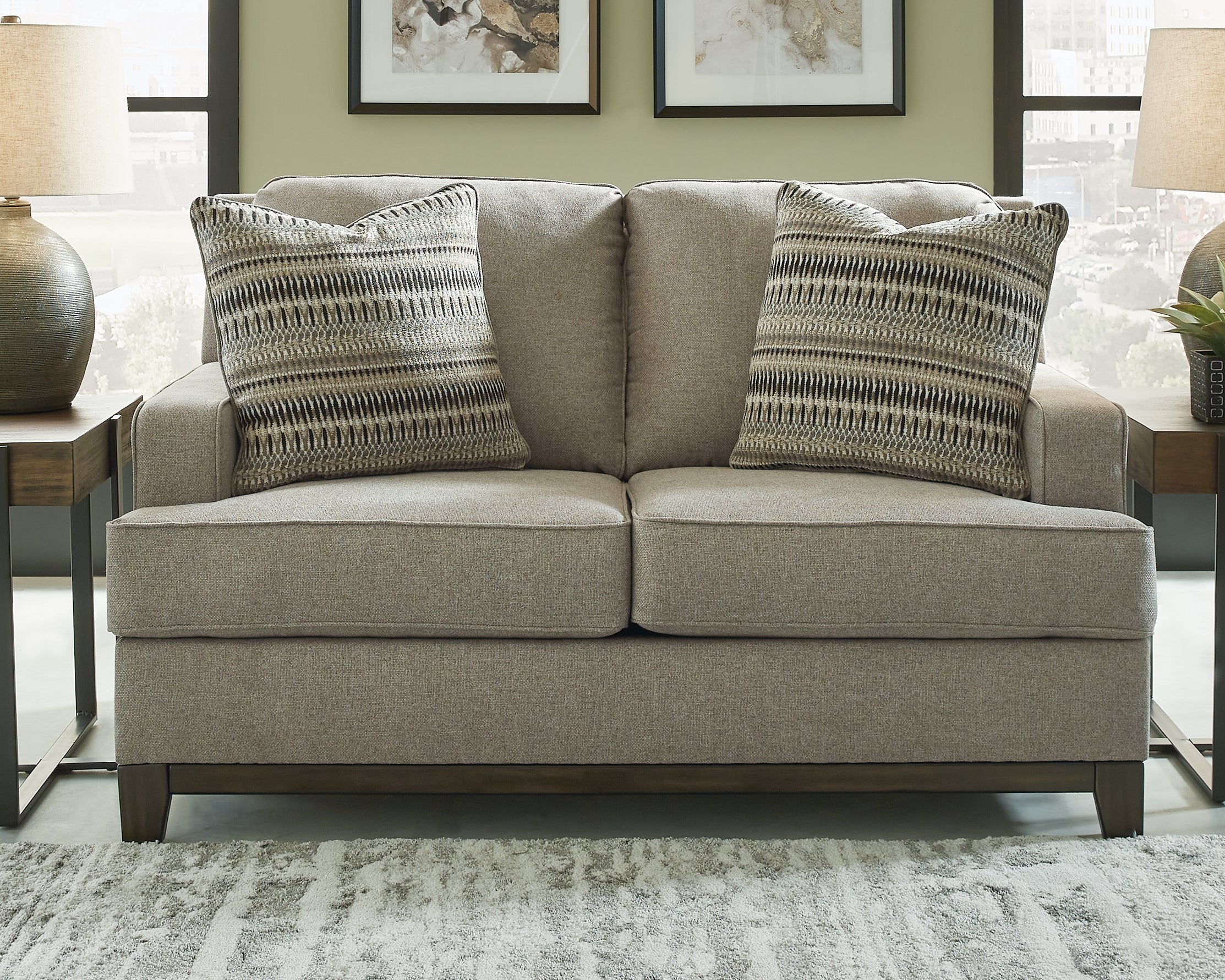 Best Furniture Outlet - Ashley Furniture - Kaywood Living Room - Loveseat / Granite - 5630335