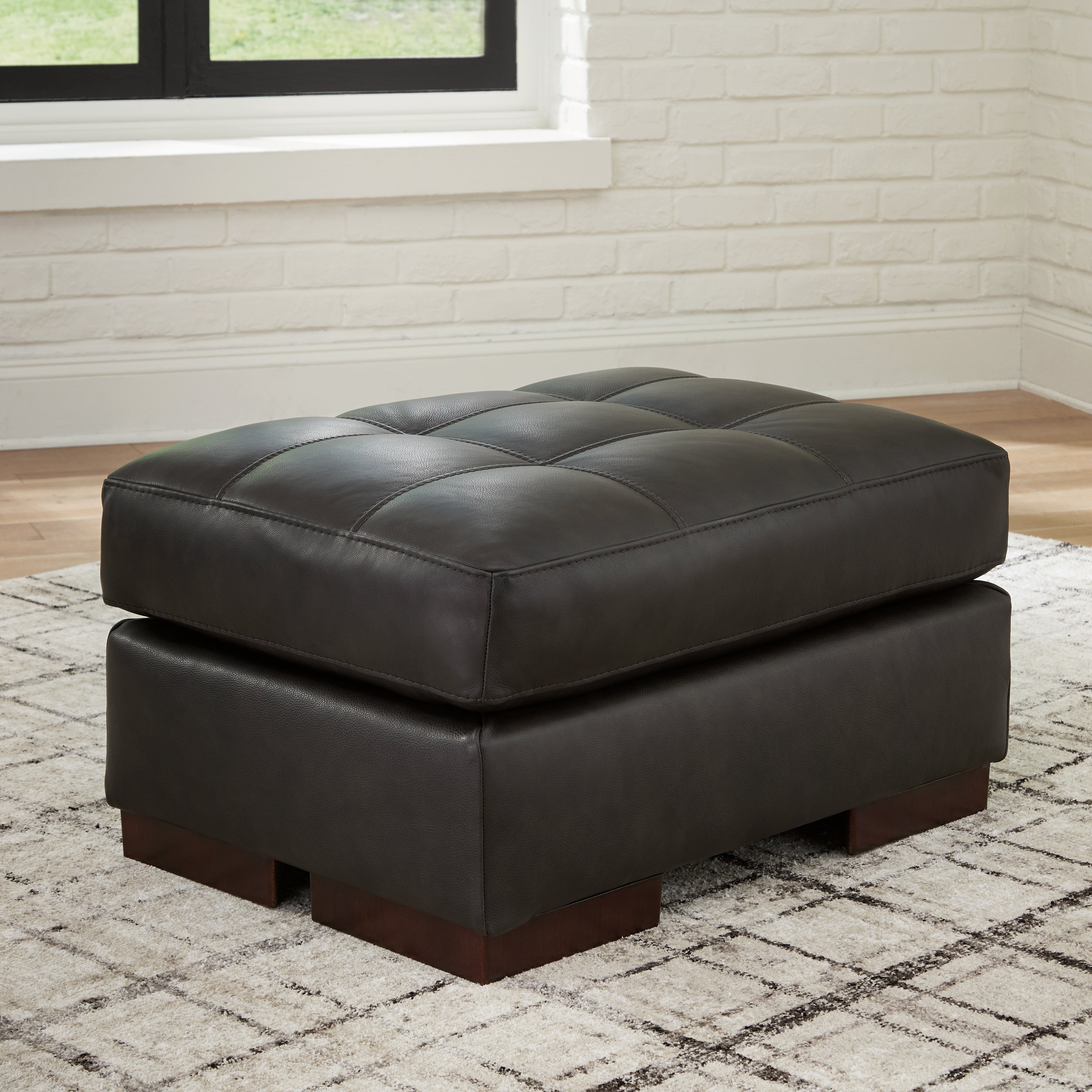 Best Furniture Outlet - Ashley Furniture - Luigi Living Room - Ottoman / Thunder - 5650614
