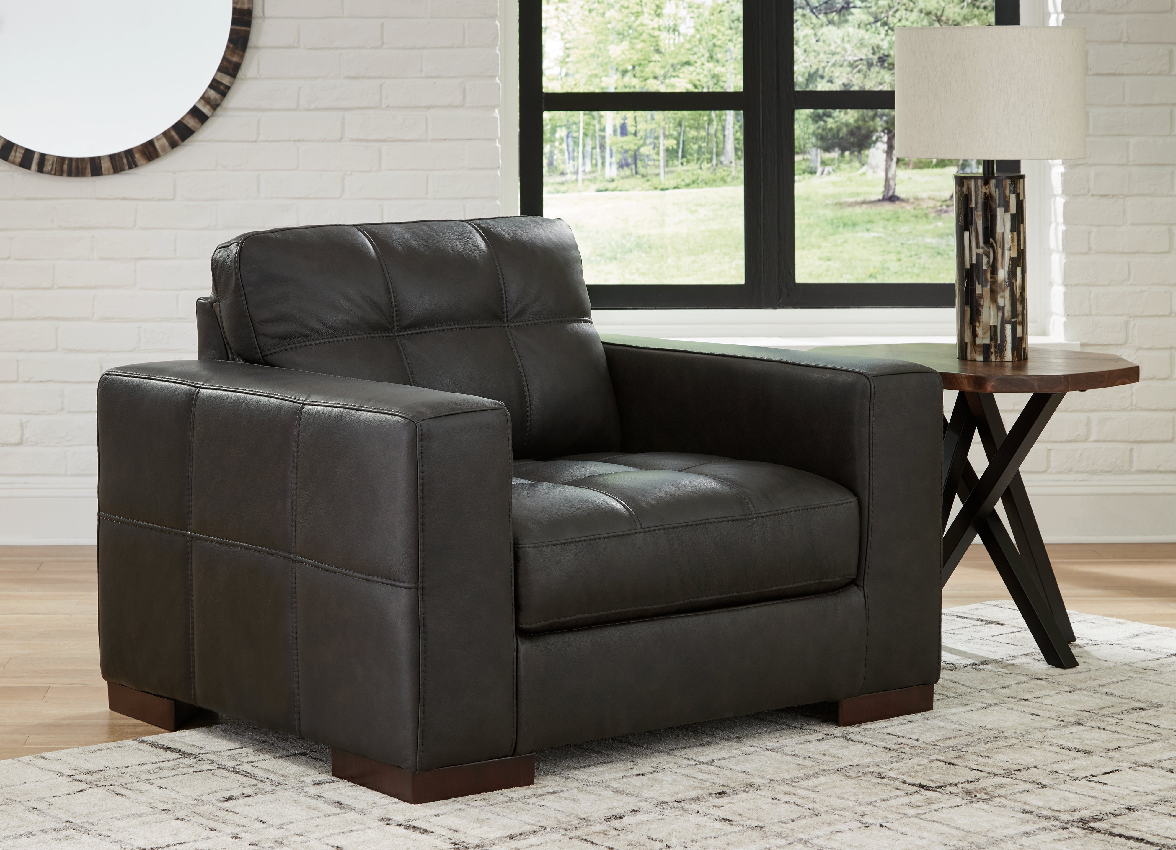 Best Furniture Outlet - Ashley Furniture - Luigi Living Room - Chair and a Half / Thunder - 5650623