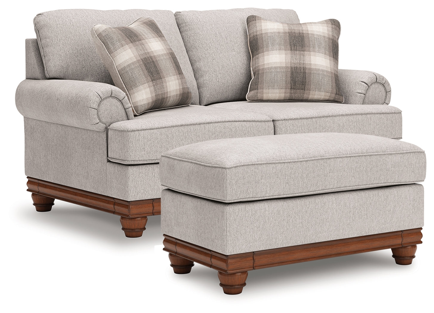 Best Furniture Outlet - Ashley Furniture - Clearbrooke Loveseat and Ottoman - Loveseat and Ottoman - PC56803U1