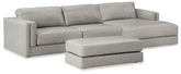 Best Furniture Outlet - Ashley Furniture - Amiata 2-Piece Sectional with Chaise and Ottoman - 2-Piece Sectional with Chaise and Ottoman - 57404U1
