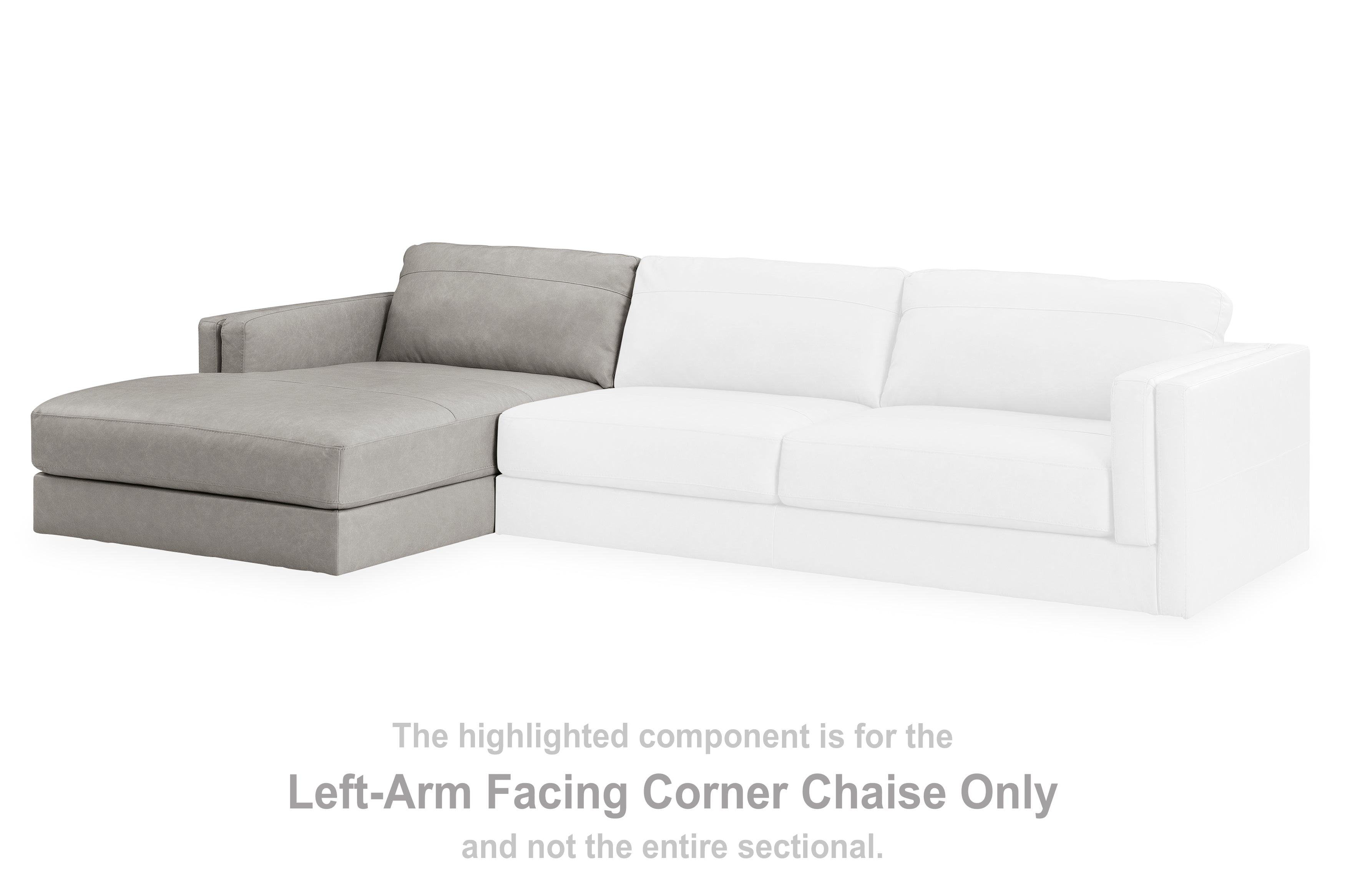 Best Furniture Outlet - Ashley Furniture - Amiata Sectional - LAF Corner Chaise / Glacier - 5740416