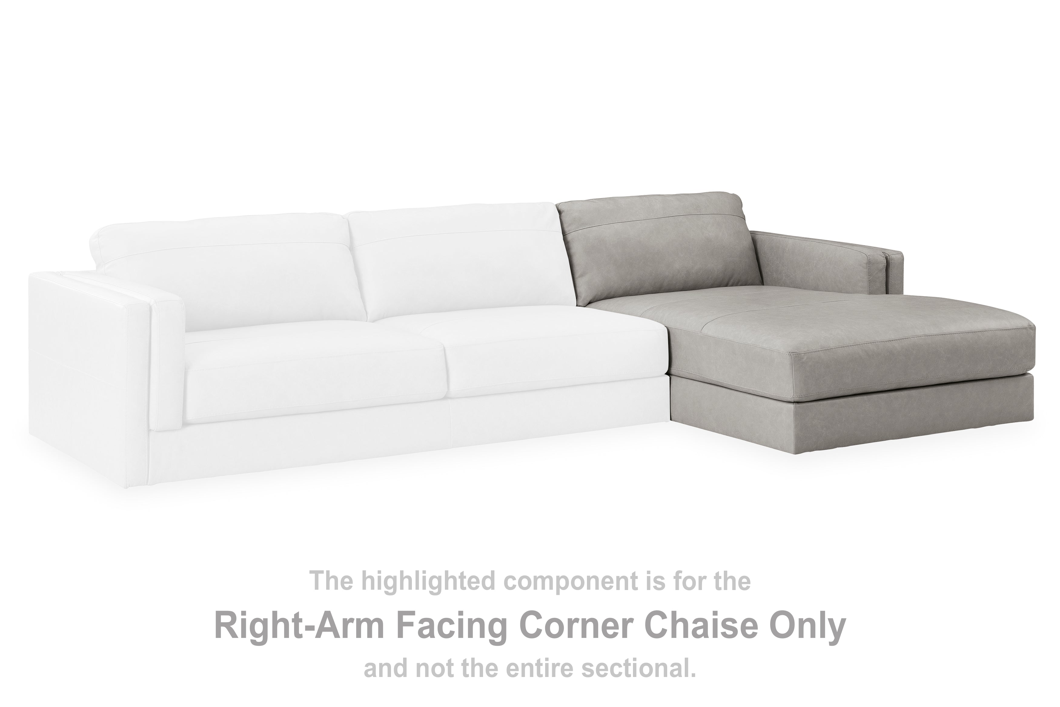 Best Furniture Outlet - Ashley Furniture - Amiata Sectional - RAF Corner Chaise / Glacier - 5740417
