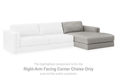 Best Furniture Outlet - Ashley Furniture - Amiata Sectional - RAF Corner Chaise / Glacier - 5740417