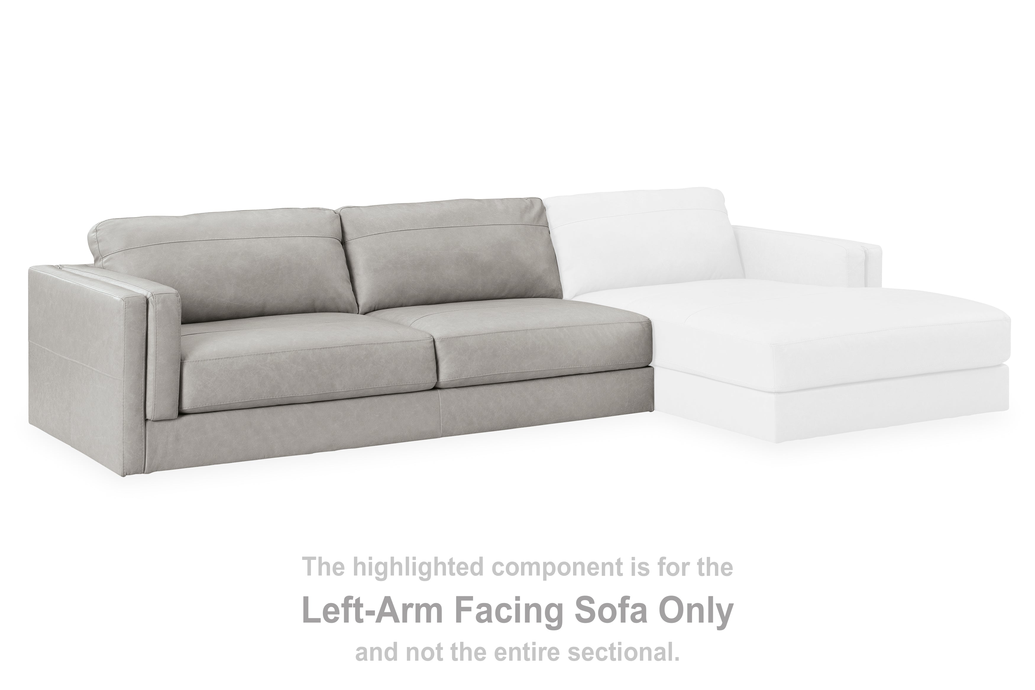 Best Furniture Outlet - Ashley Furniture - Amiata Sectional - LAF Sofa / Glacier - 5740466