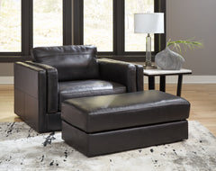 Best Furniture Outlet - Ashley Furniture - Amiata Oversized Chair and Ottoman - Oversized Chair and Ottoman - 57405U3