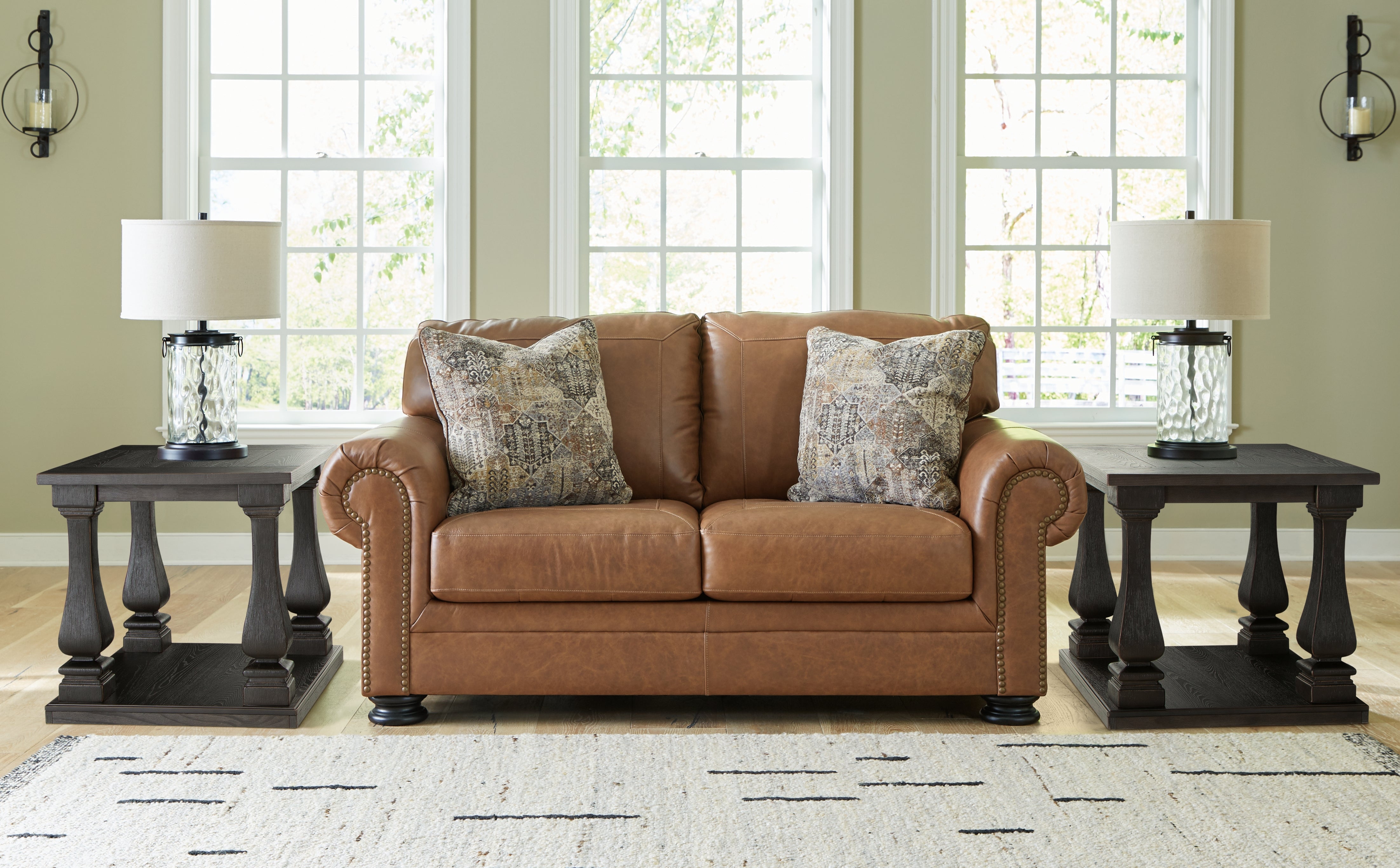 Best Furniture Outlet - Ashley Furniture - Carianna Living Room - Loveseat / Caramel - 5760435