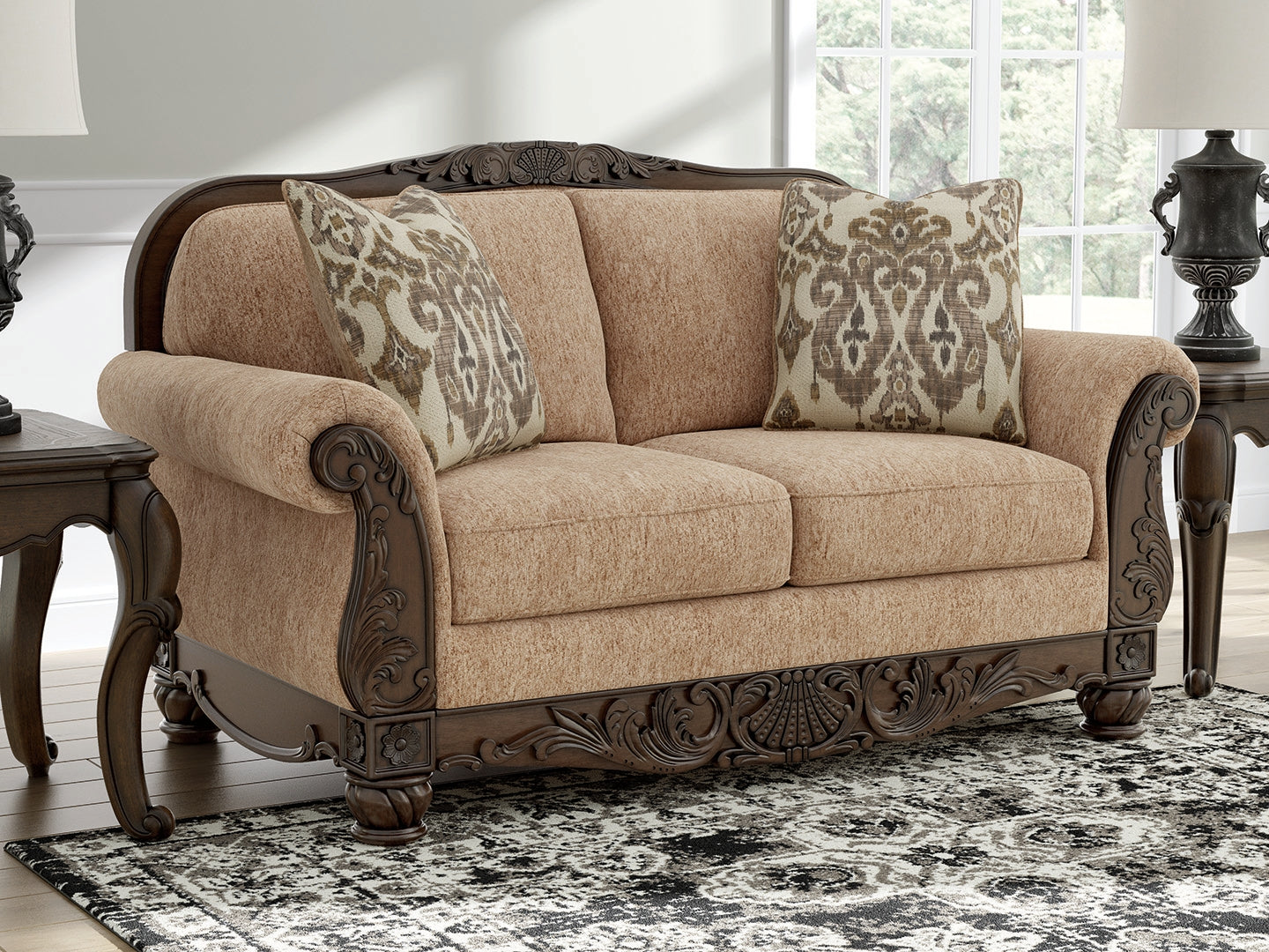 Best Furniture Outlet - Ashley Furniture - Chelsworth Living Room - Loveseat / Golden - PC5790535