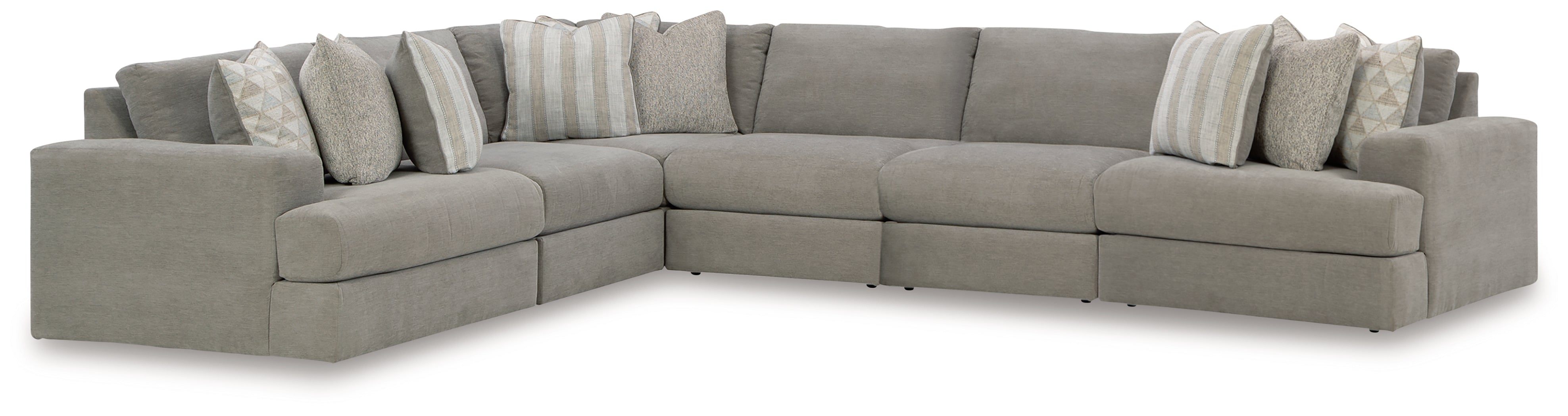 Best Furniture Outlet - Ashley Furniture - Avaliyah Sectional - RAF 6-Piece Sectional / Ash - 58103S7