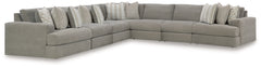 Best Furniture Outlet - Ashley Furniture - Avaliyah Sectional - RAF 7-Piece Sectional / Ash - 58103S8