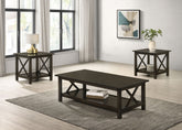 Best Furniture Outlet - Coaster - Rachelle 3-piece Rectangular Coffee Table Set Deep Merlot - 5909